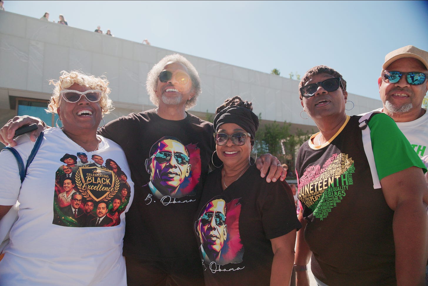 family enjoys juneteenth at the obama presidential center
