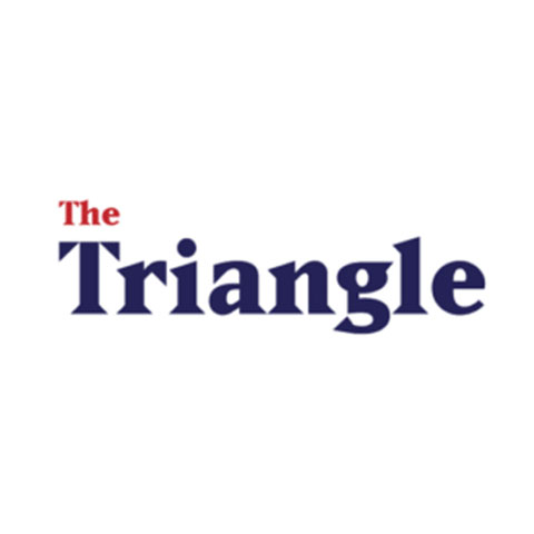 The Triangle logo with 'The' in red and 'Triangle' in bold navy blue letters on white background.