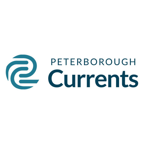 Peterborough Currents logo with stylized letter P design.