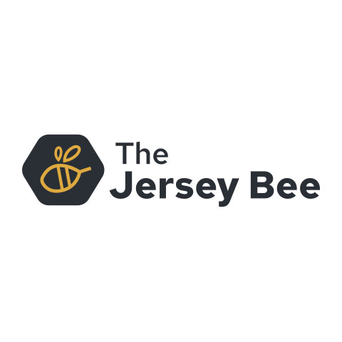 The Jersey Bee logo featuring a stylized bee inside a hexagon to the left of the text.