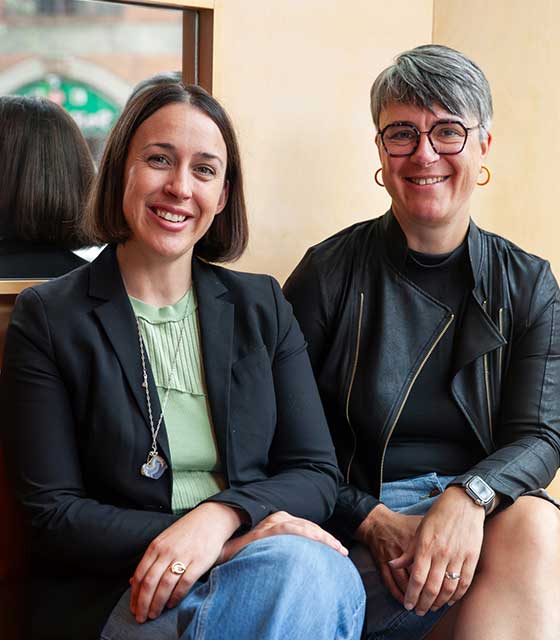Indiegraf co-founders Erin Millar and Caitlin Havlak.
