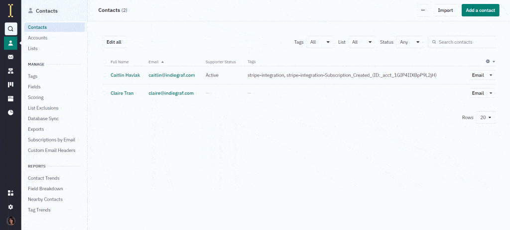 iNDIE EMAIL ESP PREVIEW