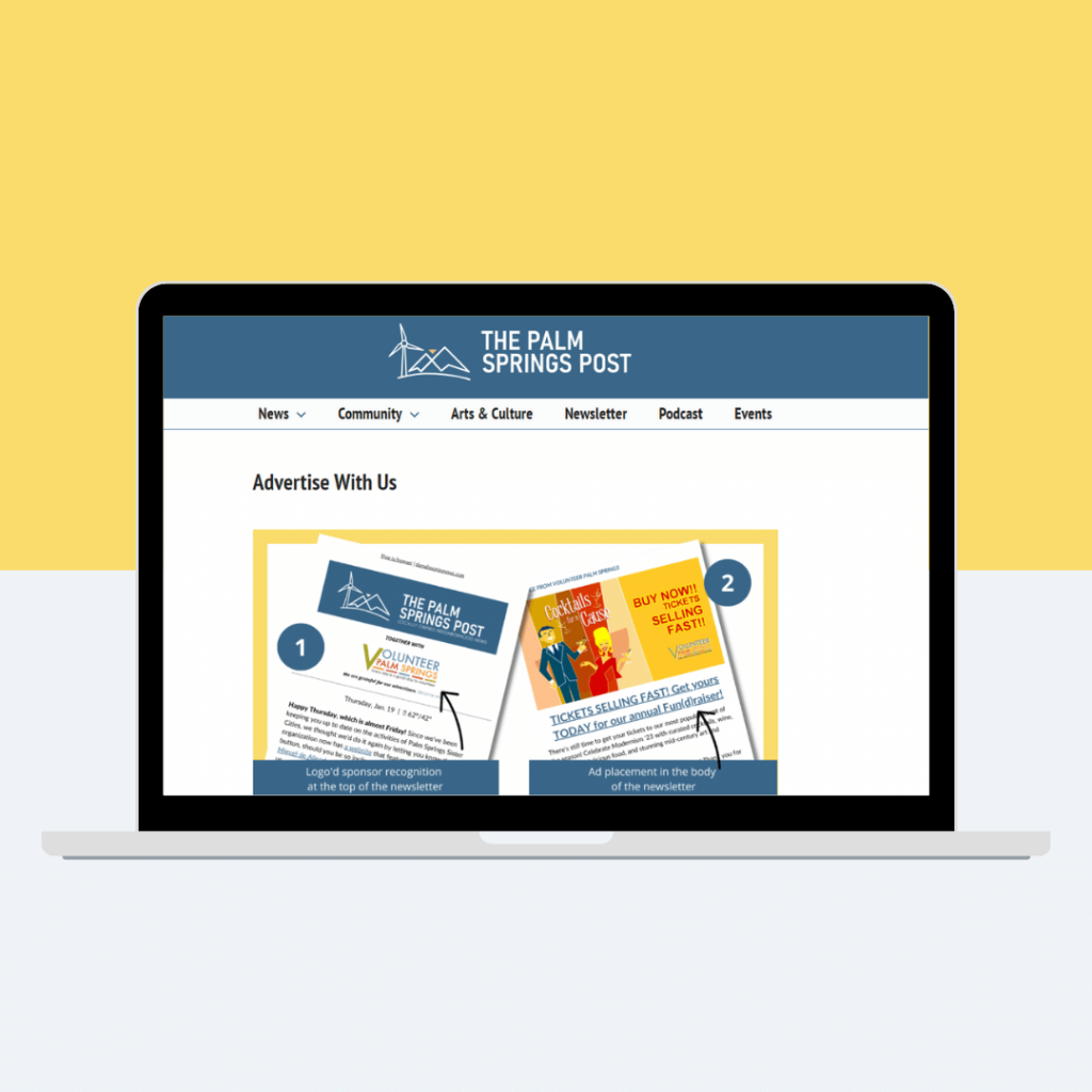 Advertising as local news revenue streams. The Palm Springs Post.