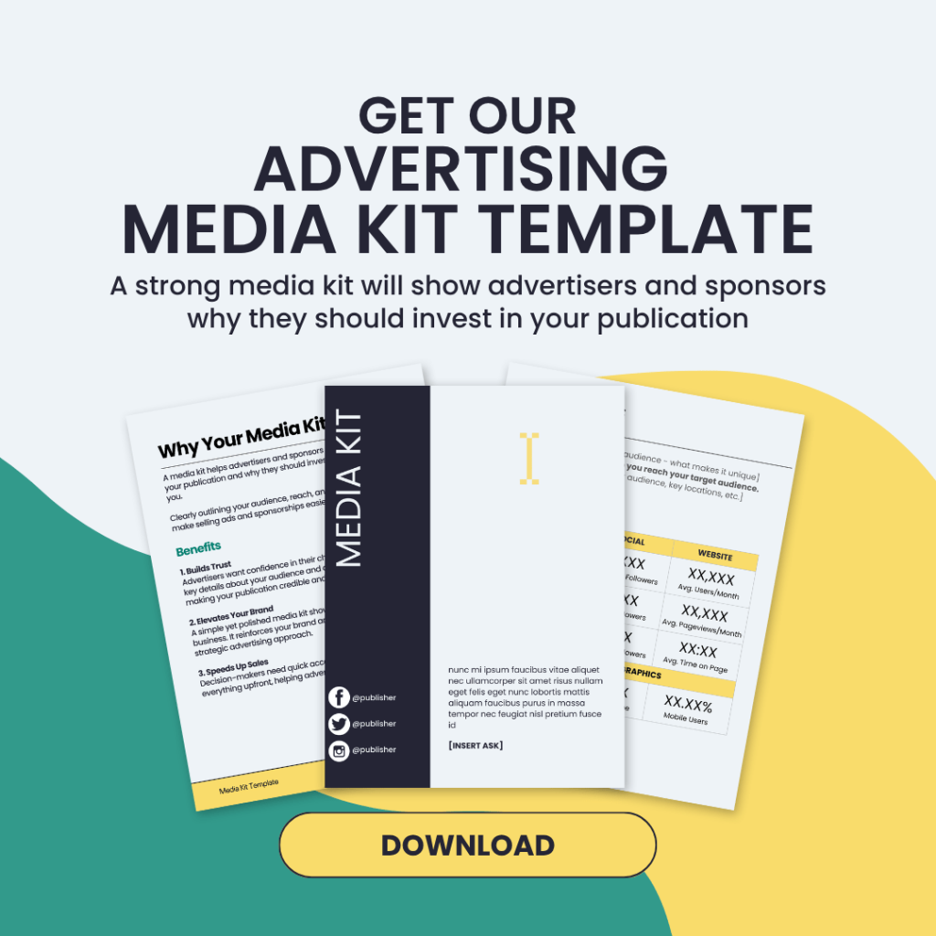 Indiegraf's advertising media kit template for free download