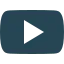 YouTube play button icon in dark blue.