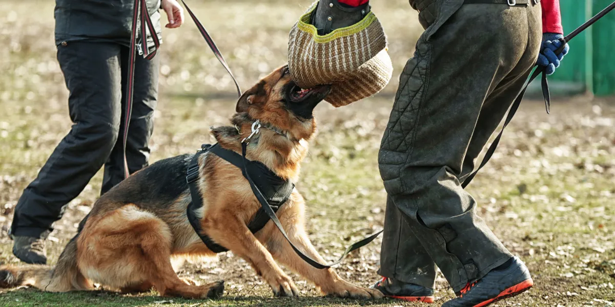German Shepard bitting bit sleeve