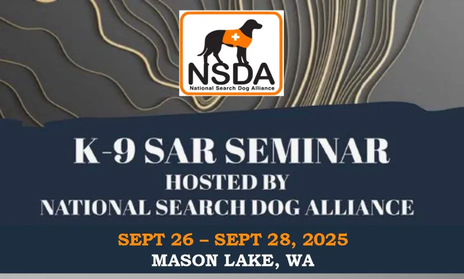 National Search Dog Alliance Fall 2025 SAR K-9 Seminar