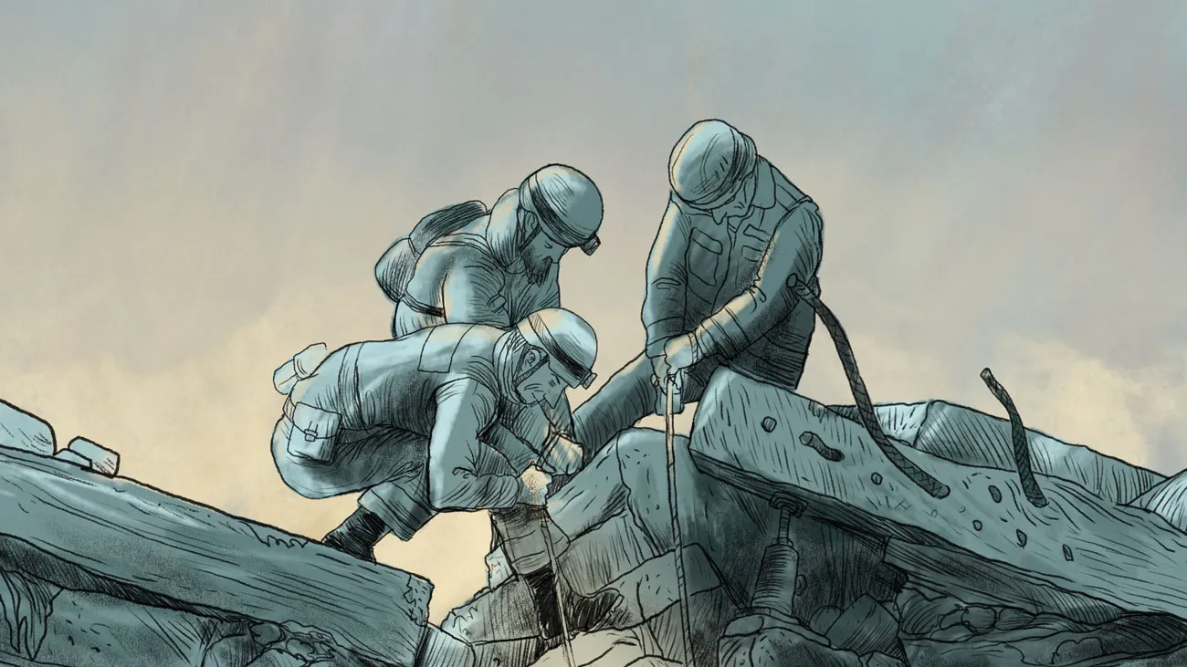 Searching for life in the rubble