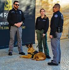 Special police K-9 handler and K-9 Grace show how they patrol MGM National Harbor