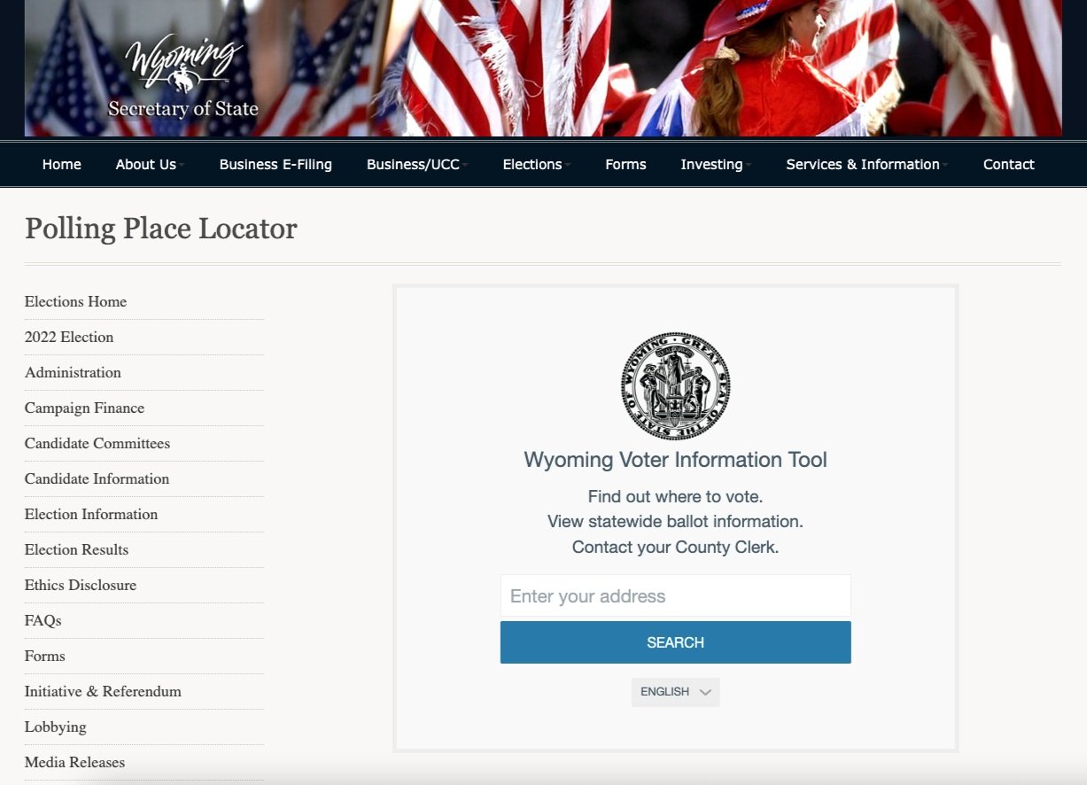 VIT as Wyoming Polling Place Locator