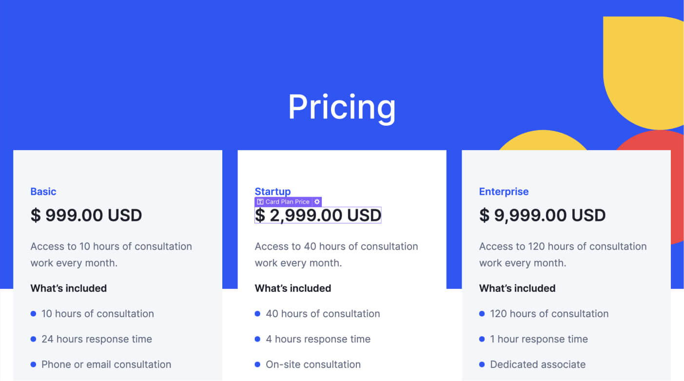eCommerce Products - Consulting X Webflow Template