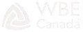 WBE Canada certification logo with stylized triangular graphic and text.