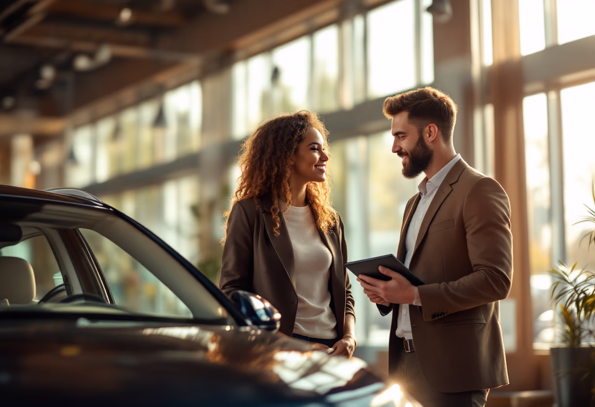 image of staff consulting a customer at an automotive service