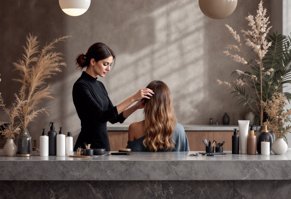 image of individual beautician at work