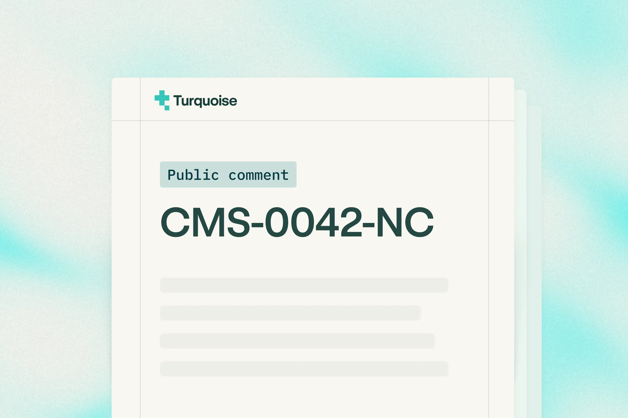 Turquoise's public comment on CMS-0042-NC