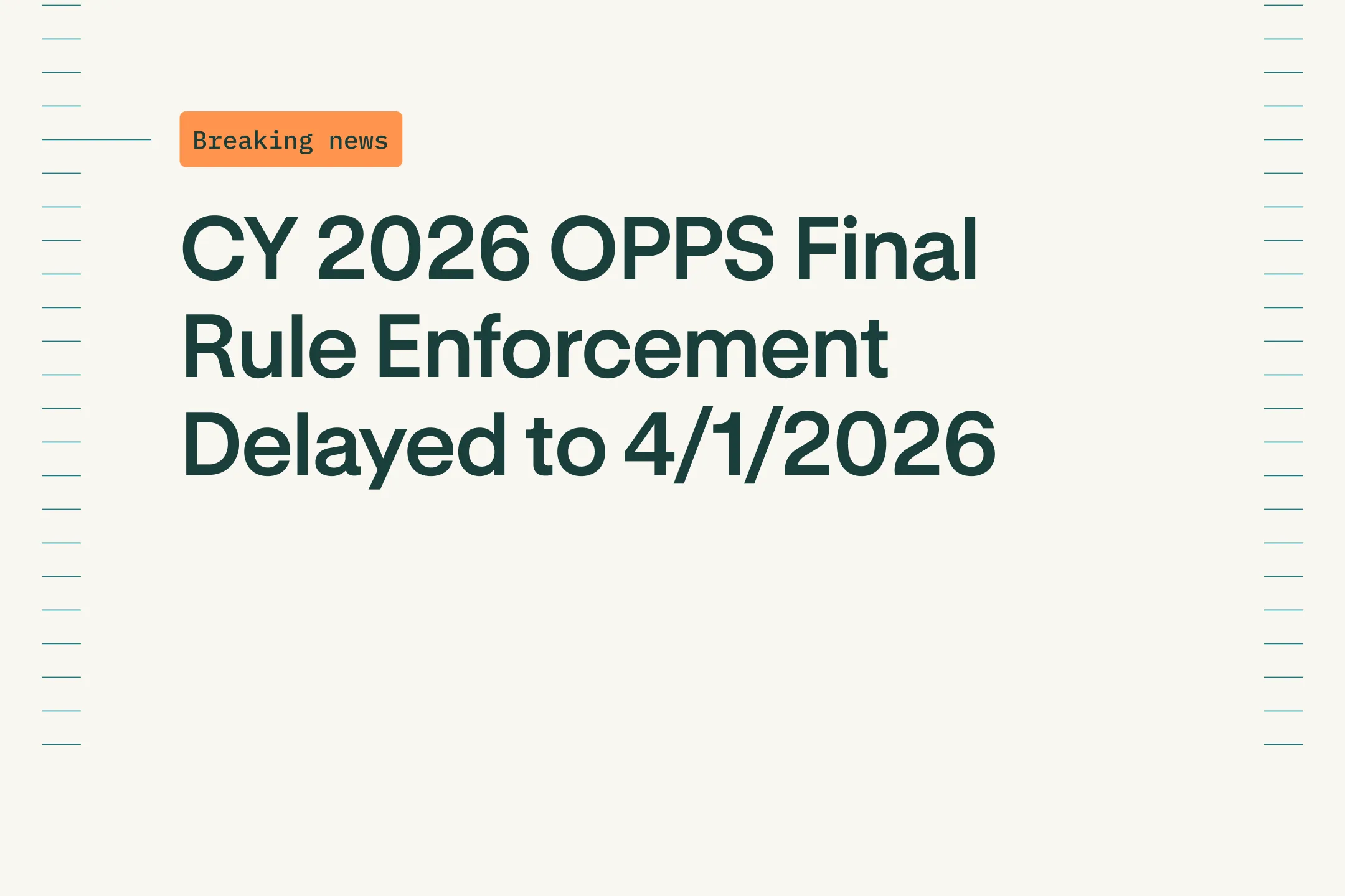 Unpacking the specifics of the CY 2026 final rule