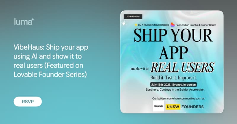 VibeHaus: Ship your app using AI and show it to real users (Featured on Lovable Founder Series)