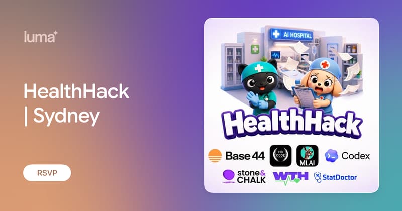 UNSW's No Code Society and MLAI: HealthHack | Sydney