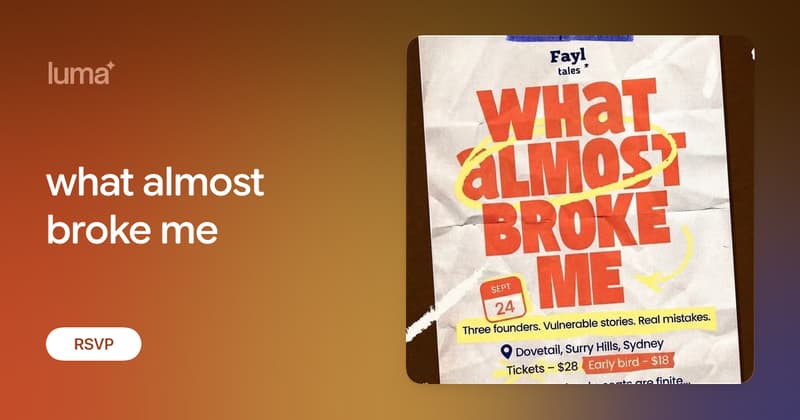 Fayl Tales hosted at Dovetail: what almost broke me