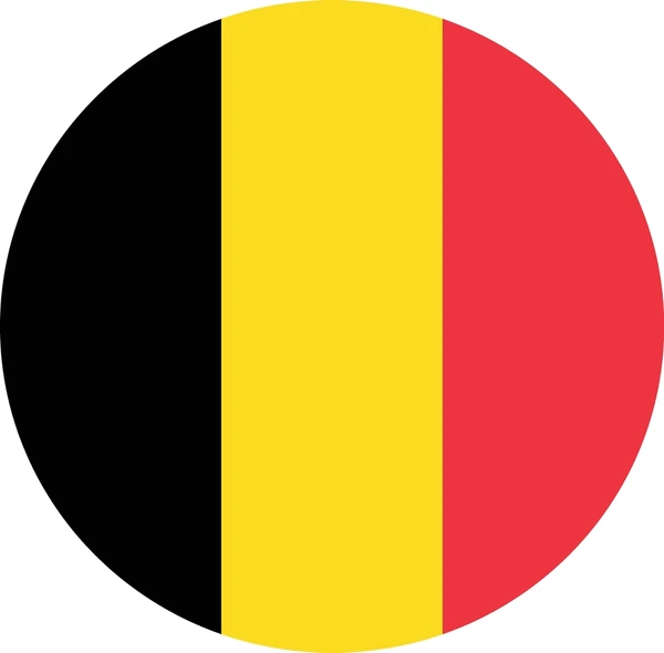 Bandera de España redonda con tres franjas horizontales: roja, amarilla y roja.