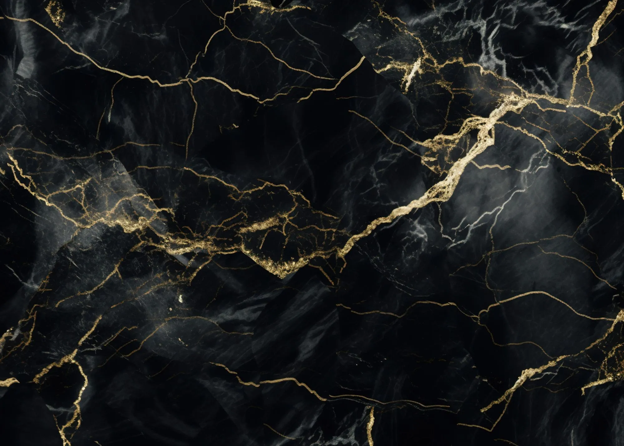 Black and gold marble background