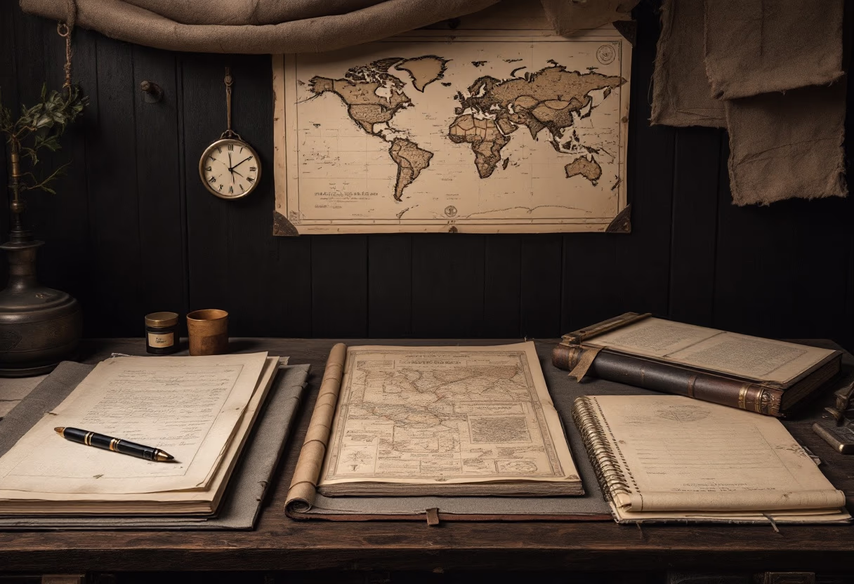 image of maritime history documents