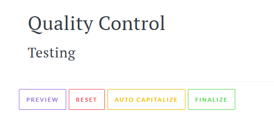 Action Buttons screenshot