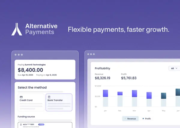 An illustrative banner featuring "7 Strategies to Unlock Customer Growth with Flexible Payments" with digital coins and payment cards.