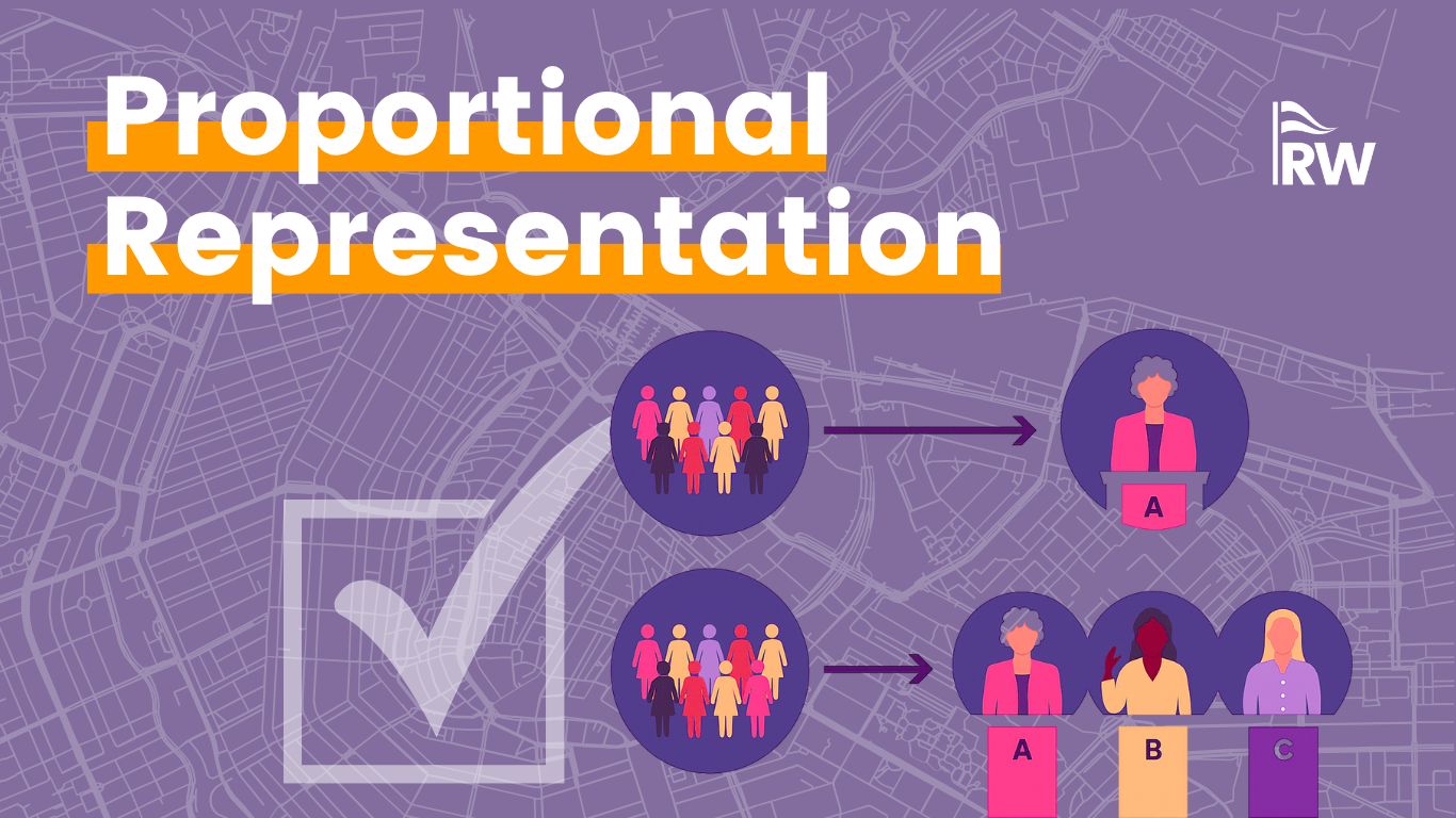 Proportional Representation header graphic from RepresentWomen
