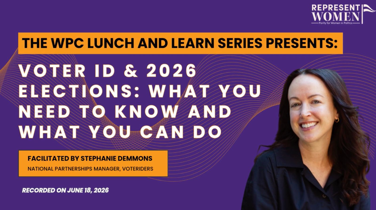 WPC Lunch and Learn webinar on voter ID, voting rights, and women's representation