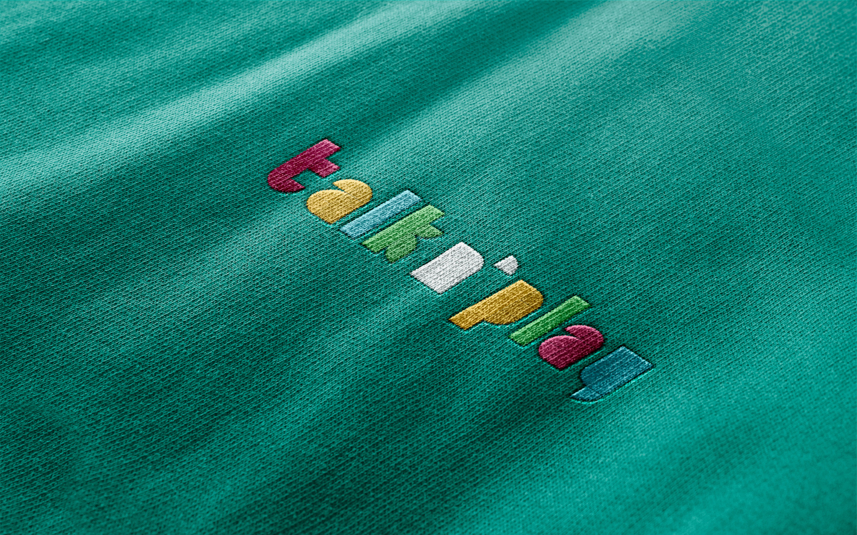 Close up of talk n' play logo