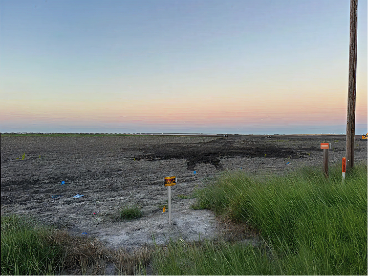 An image from land clearing and site preparation