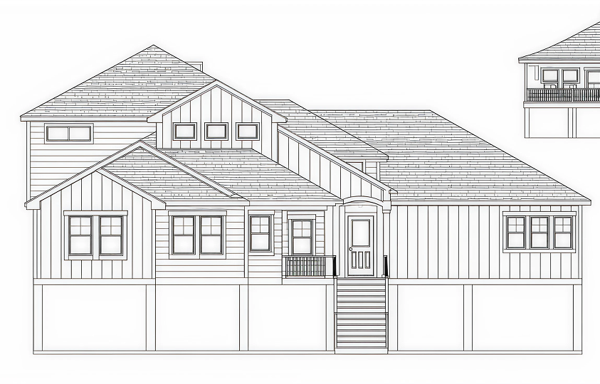 An architectural plan of a building.