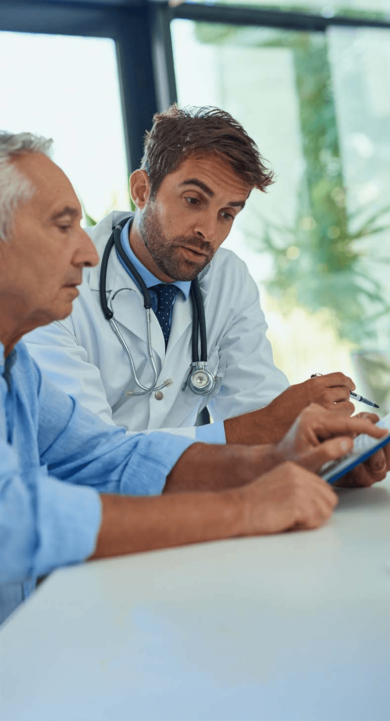 Prostate Cancer Patient and Doctor