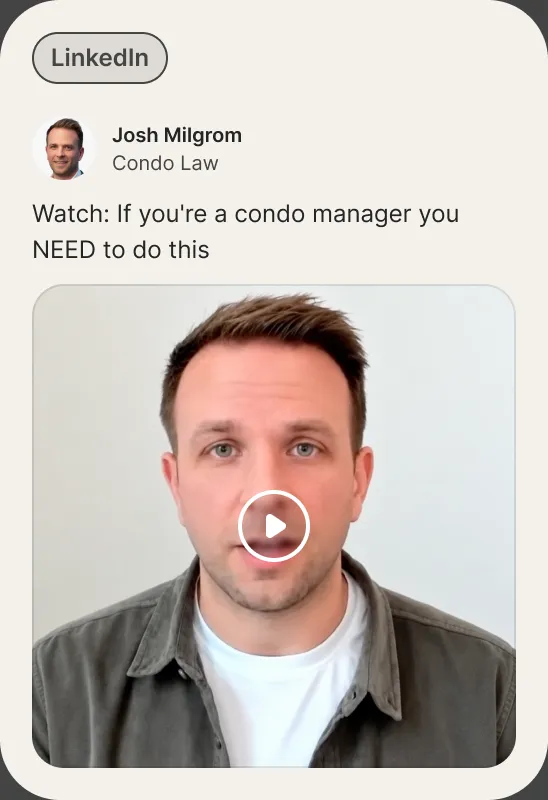 Example LinkedIn post made with Gordie