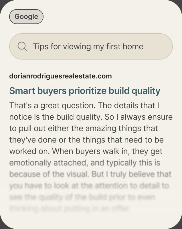 Example search result for an article made with Gordie
