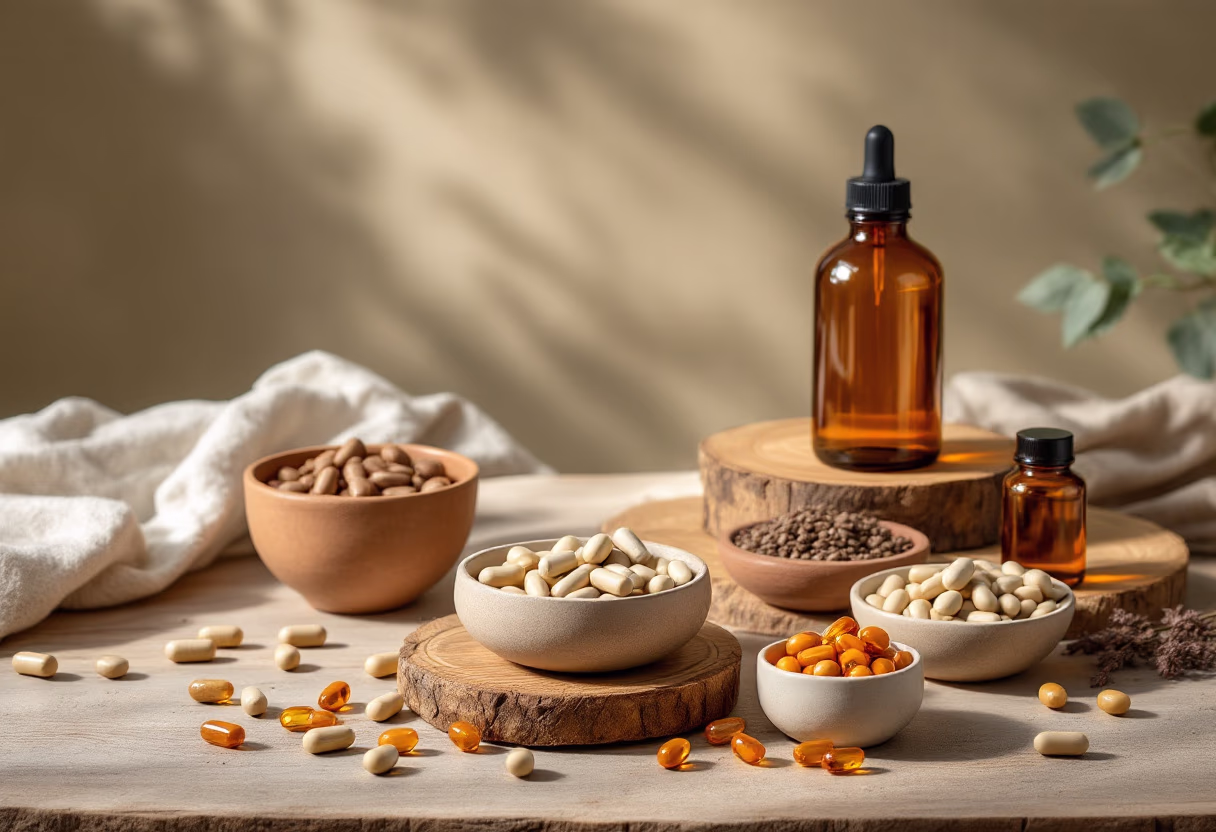 image of vitamins and supplements (for a pharmacy)