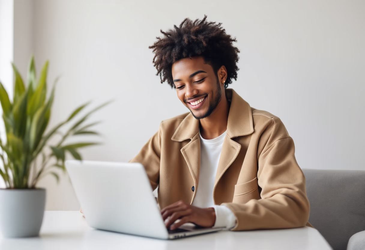 image of a traveler with a laptop
