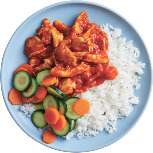 Apricot Chicken served to children at a childcare centre by Kids Gourmet Food