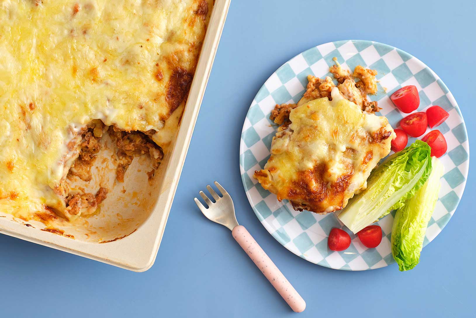 Lasagne Bake served to children at a childcare centre by Kids Gourmet Food