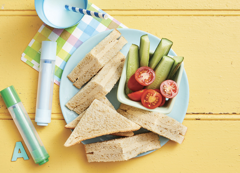Vegemite Cream Cheese Wholemeal Sandwiches