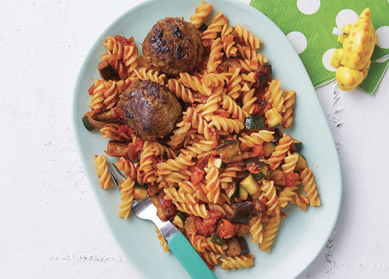 Beef Meatballs with Ratatouille