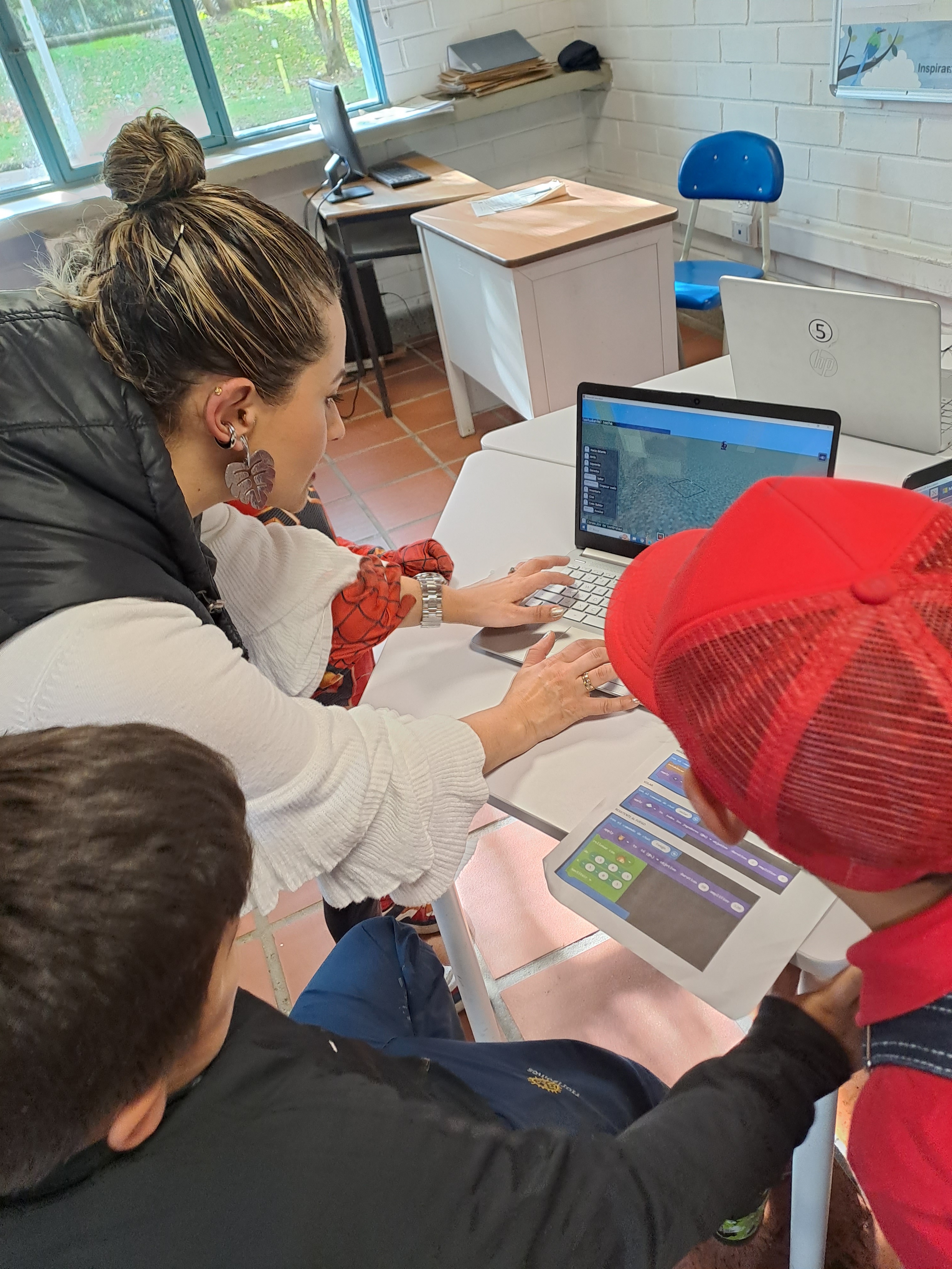 image of students engaging with the software (for a edtech)