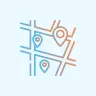 Icon depicting three stylized human figures connected by a network of lines and nodes.