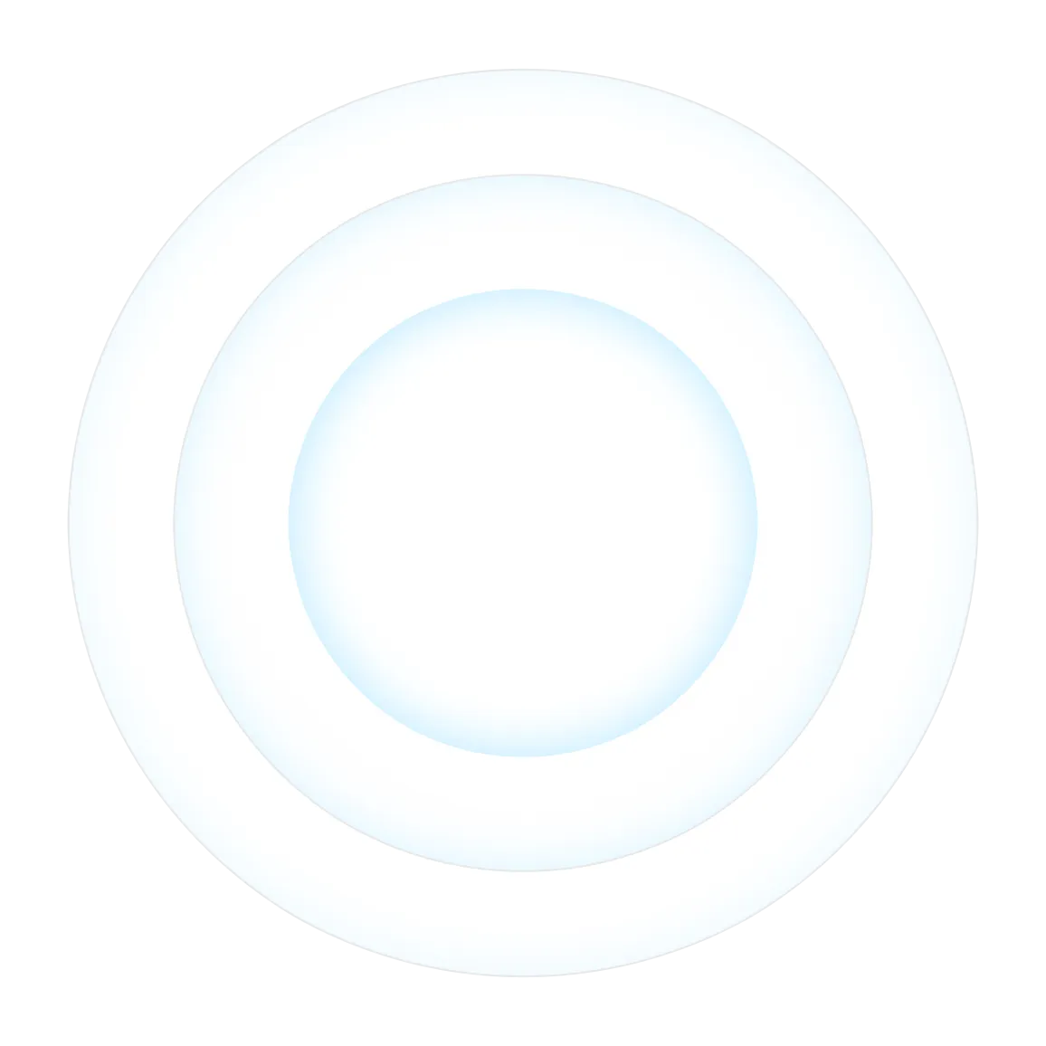 Concentric soft blue and white circles forming a glowing gradient pattern.
