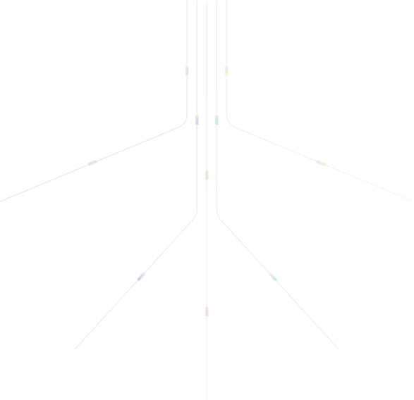 Minimalist grayscale geometric lines forming an abstract symmetrical pattern on a black background.