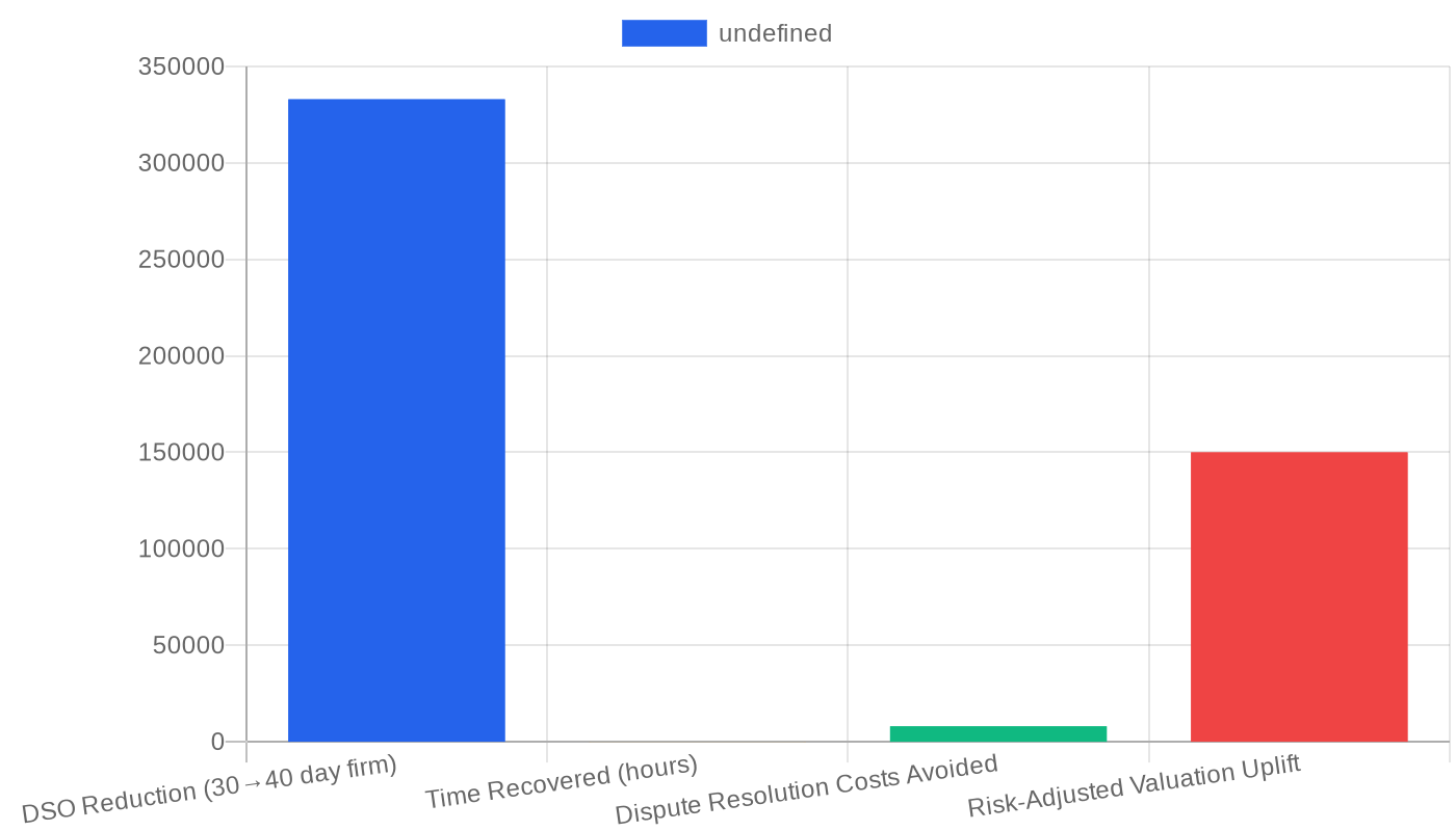 Bar chart showing estimated monthly and one-time value categories unlocked by automating recruiting firm back office