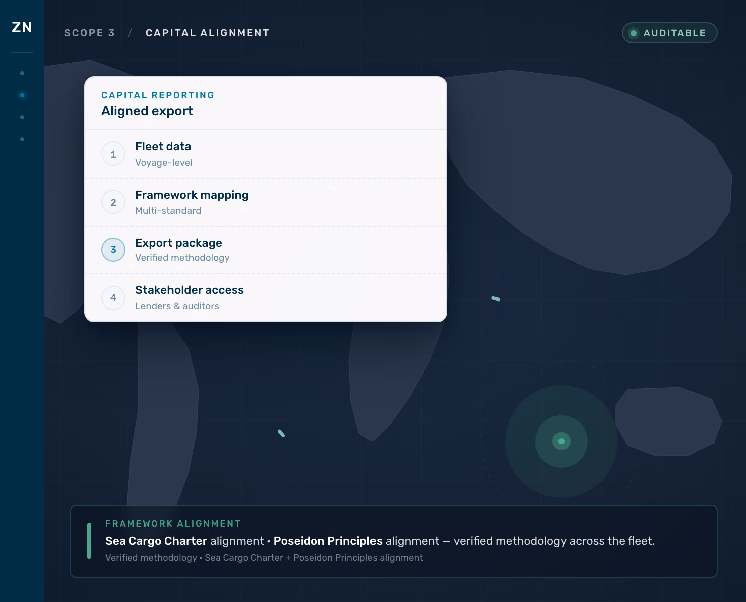 Live voyage plan in the browser