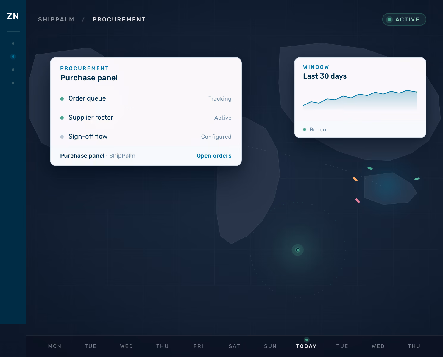 Live voyage plan in the browser