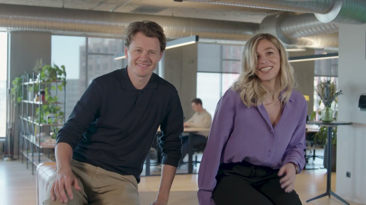 Anders and Jovana in the ZeroNorth office